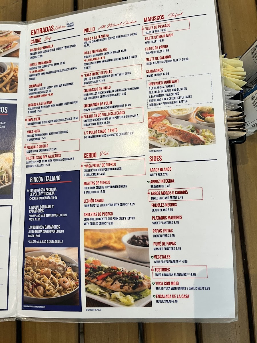 Latin Cafe 2000 Menu - Image 1